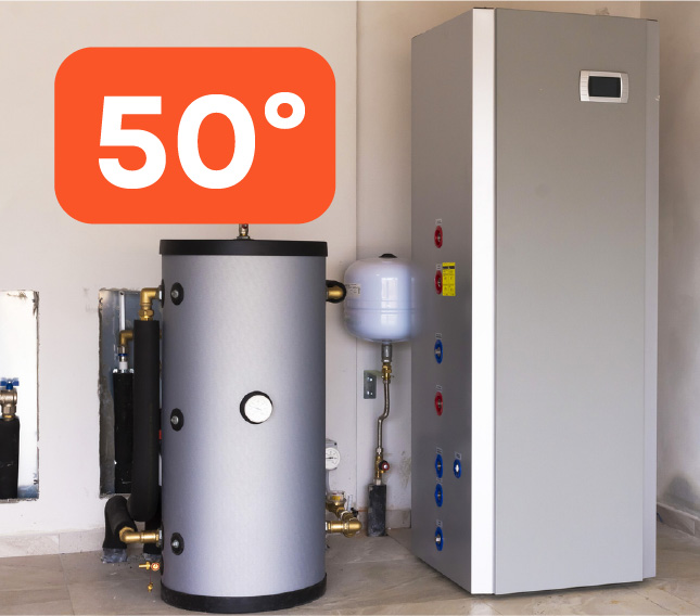 test des 50° pour un chauffage à basse température